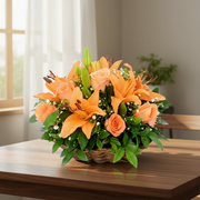 Orange Flower Basket