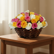 Pleasant Rose Basket