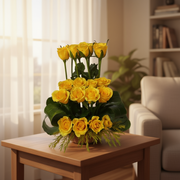 Orderly Yellow roses