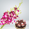 Orchids and cake