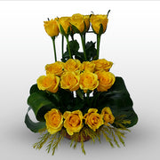 Orderly Yellow roses - florista-in